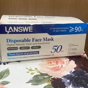 Disposable Face Mask three layers of protection 50 pcs